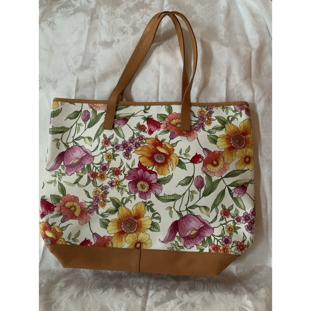 Gianni Notaro White Floral Bag‎